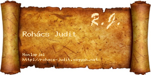 Rohács Judit névjegykártya